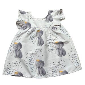 Lovely Crown Elephant Flutter Swing Dress